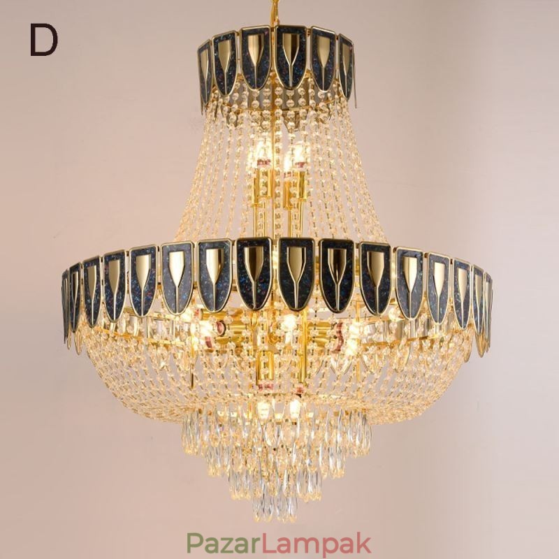 Kristály függőlámpa Luxus dekoratív mennyezeti lámpa