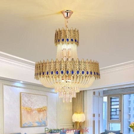 Kristály függőlámpa Luxus dekoratív mennyezeti lámpa 60cm Kristály függőlámpa Luxus dekoratív mennyezeti lámpa 60cm