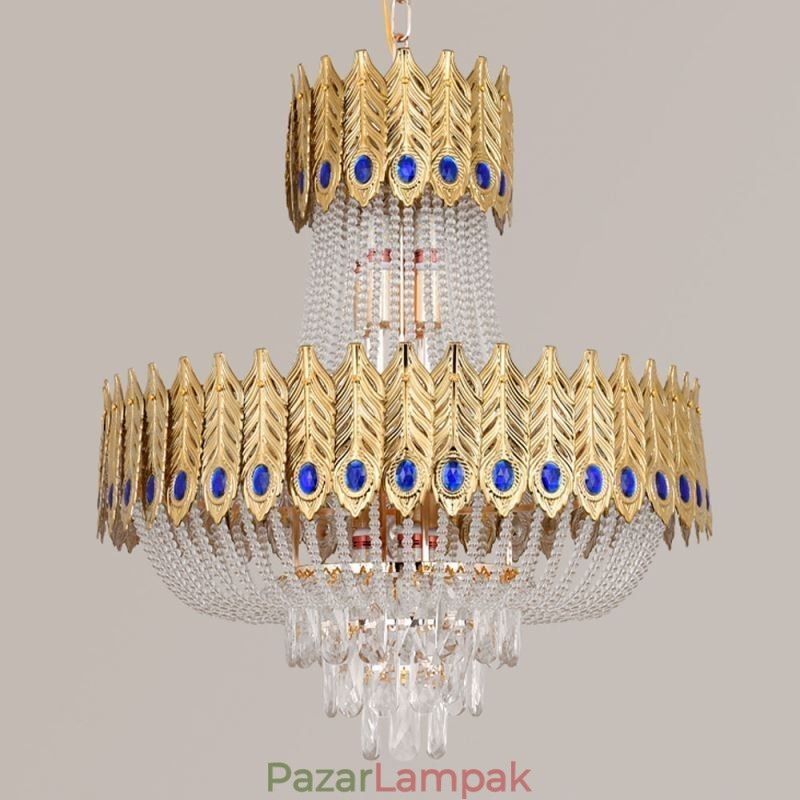 Kristály függőlámpa Luxus dekoratív mennyezeti lámpa 60cm