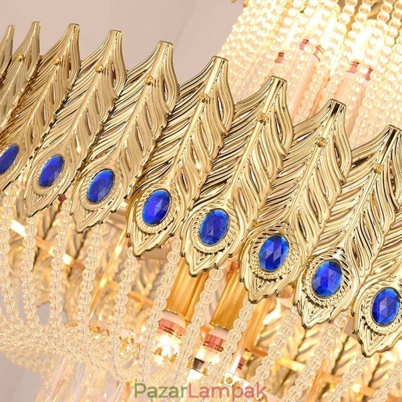 Kristály függőlámpa Luxus dekoratív mennyezeti lámpa 60cm