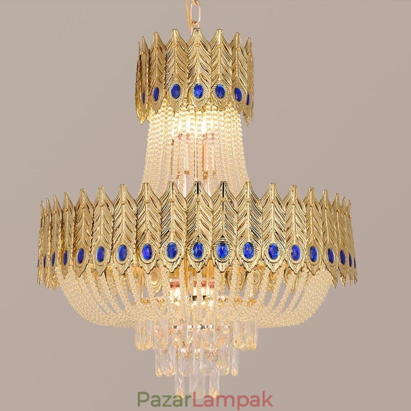Kristály függőlámpa Luxus dekoratív mennyezeti lámpa 60cm