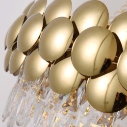 Kristály függőlámpa Galvanizált arany duplex luxus mennyezeti lámpa 80cm