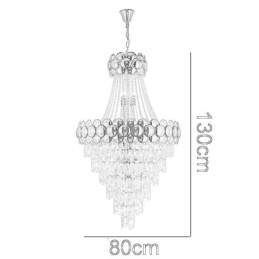 Kristály függőlámpa Galvanizált arany duplex luxus mennyezeti lámpa 80cm