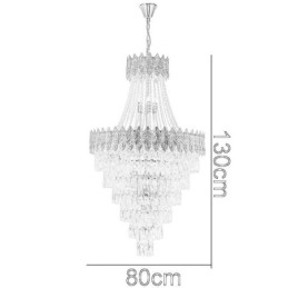 Kristály függőlámpa Kifinomult luxus dekoratív függőlámpa 80cm