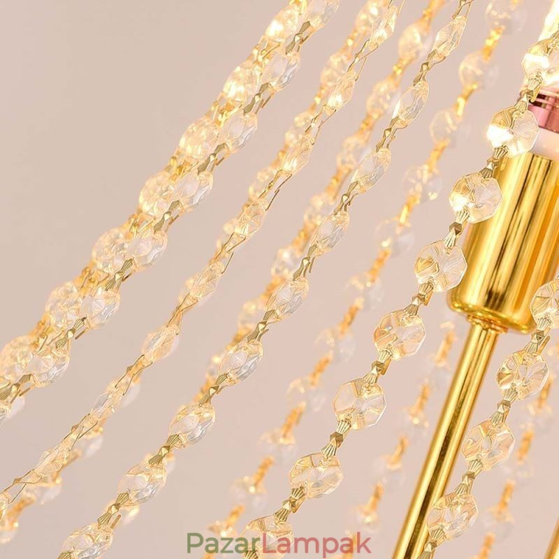 Kristály függőlámpa Kifinomult luxus dekoratív függőlámpa 80cm