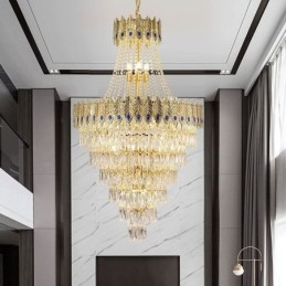 Kristály függőlámpa Kifinomult luxus dekoratív függőlámpa 80cm