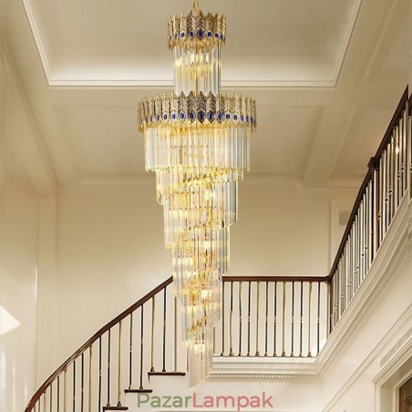 Arany kristály függőlámpa Galvanizált arany Phoenix farok lámpaernyős mennyezeti lámpa Arany kristály függőlámpa Galvanizált arany Phoenix farok lámpaernyős mennyezeti lámpa