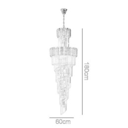 Arany kristály függőlámpa Luxus dekoratív mennyezeti lámpa 60*H180cm