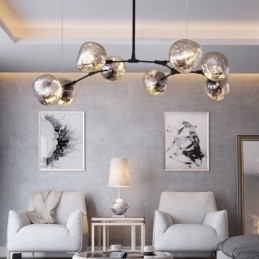 Nordic mennyezeti lámpa Modern galvanizált ólomüveg lámpaernyős függeszték