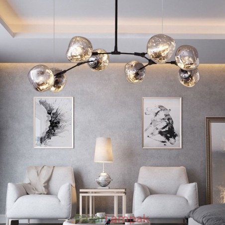 Nordic mennyezeti lámpa Modern galvanizált ólomüveg lámpaernyős függeszték Nordic mennyezeti lámpa Modern galvanizált ólomüveg lámpaernyős függeszték