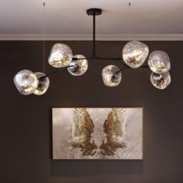 Nordic mennyezeti lámpa Modern galvanizált ólomüveg lámpaernyős függeszték