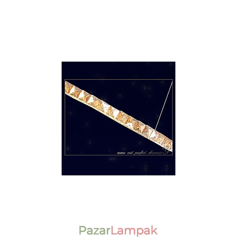 Kristály függesztett világító lámpák modern lámpatestek borostyánsárga K9 kristály kerek egygyűrűs 30cm