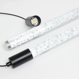 Függeszték, fekete kristályoszlopos mennyezeti lámpa