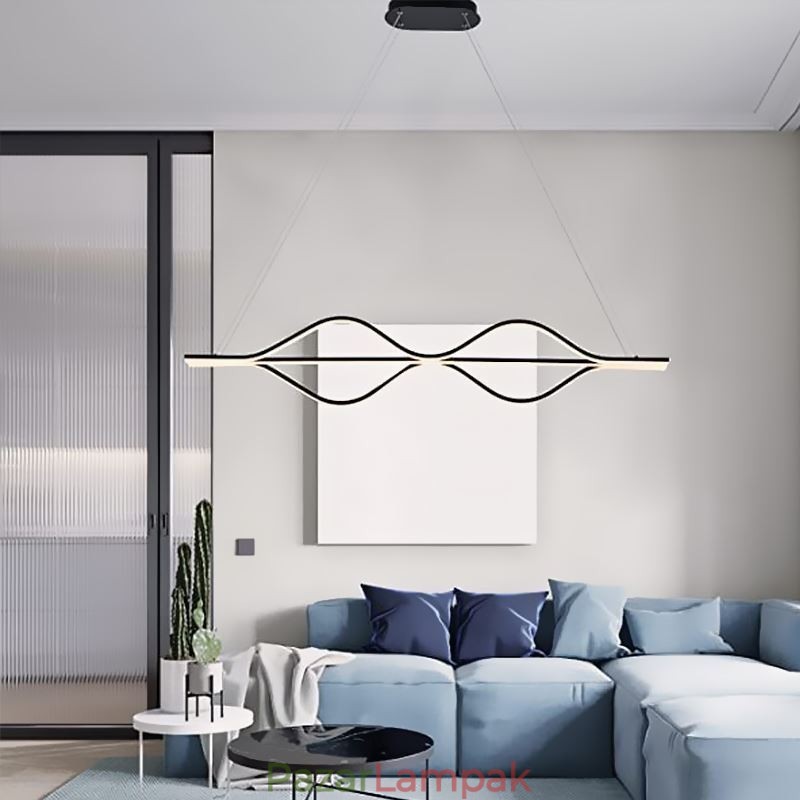 Minimalista fényhullámú mennyezeti függőlámpa