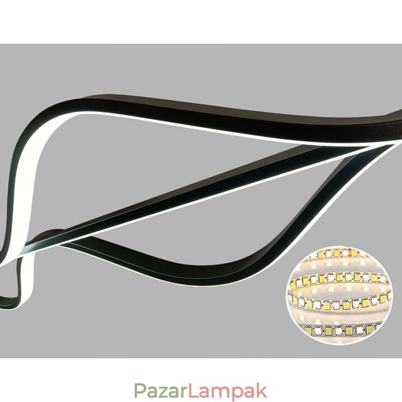 Minimalista fényhullámú mennyezeti függőlámpa