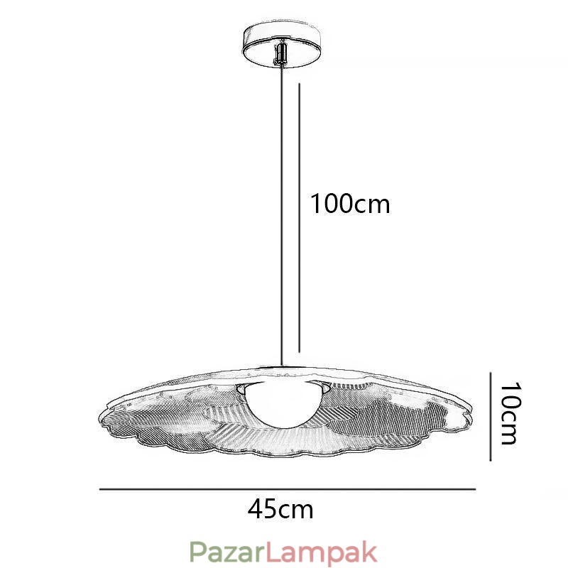 Függeszték Akril virágos mennyezeti lámpa
