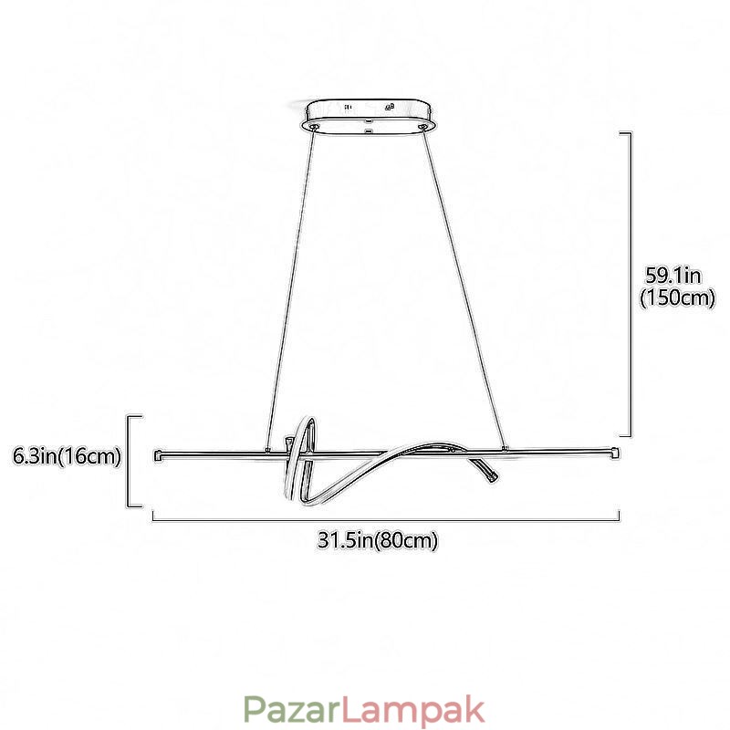 Függesztett lámpa Minimalista, rövid burkolatú mennyezeti lámpa