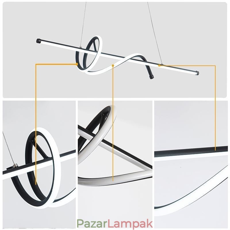 Függesztett lámpa Minimalista, rövid burkolatú mennyezeti lámpa