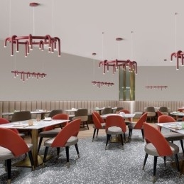 Függesztett lámpa U alakú dekoratív függőlámpa