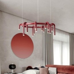 Mennyezeti lámpa Modern skandináv duplex épület kör alakú U alakú függőlámpa