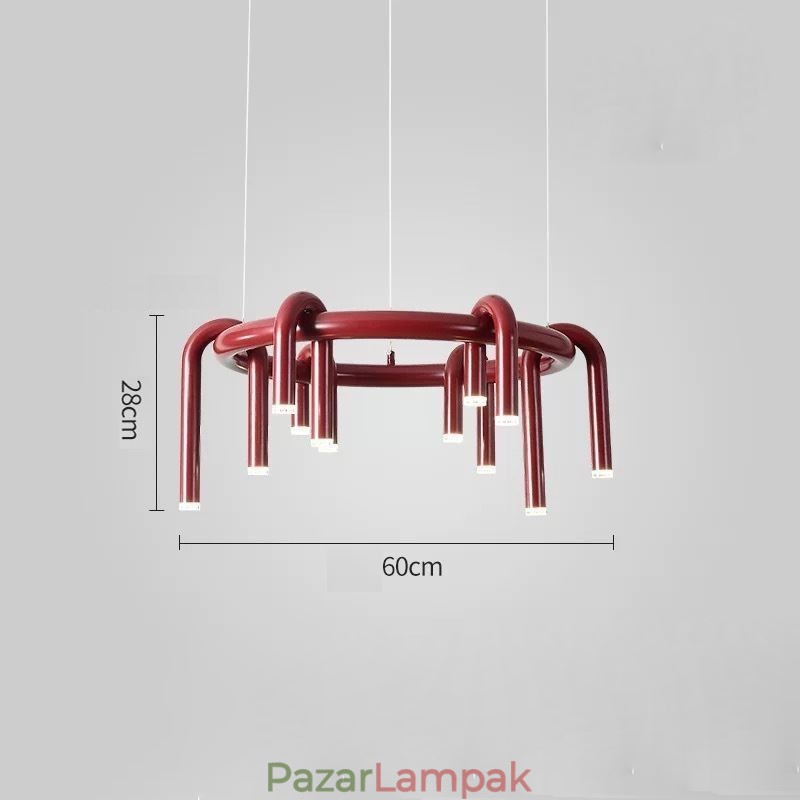 Mennyezeti lámpa Modern skandináv duplex épület kör alakú U alakú függőlámpa