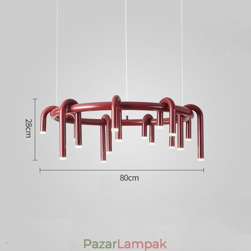 Mennyezeti lámpa Modern skandináv duplex épület kör alakú U alakú függőlámpa