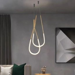 Függeszték Creative Line bambusz mennyezeti világos fekete arany