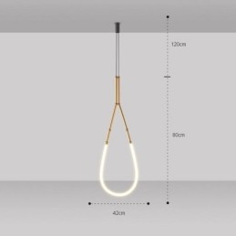 Függeszték Creative Line bambusz mennyezeti világos fekete arany
