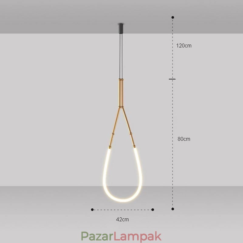 Függeszték Creative Line bambusz mennyezeti világos fekete arany