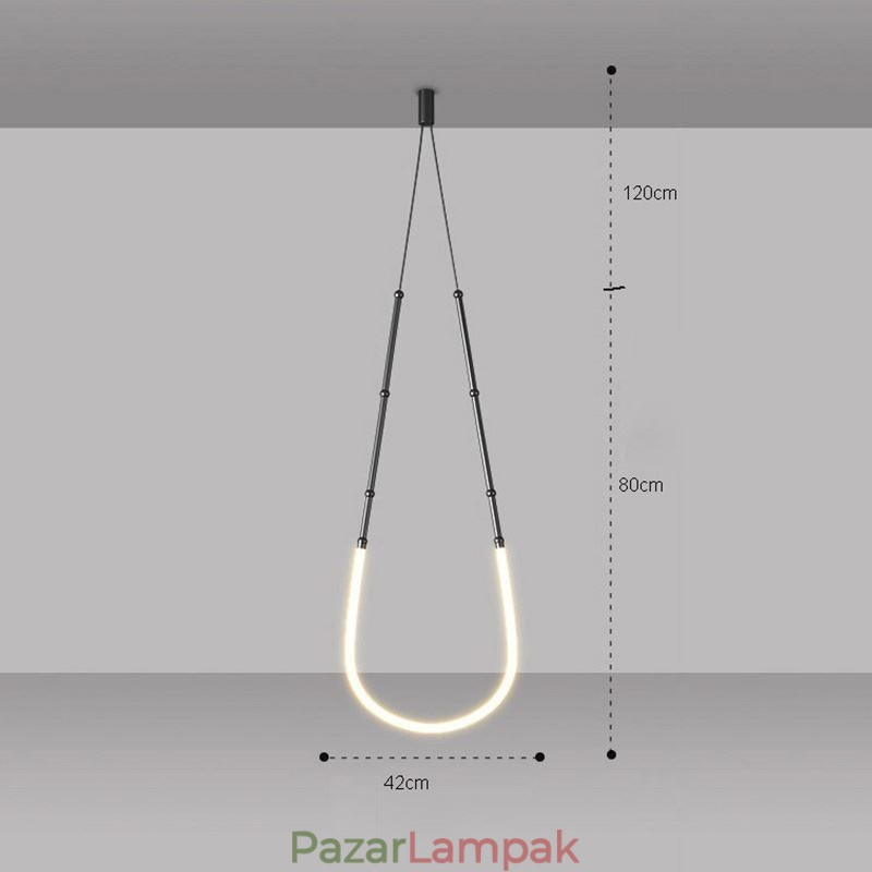 Függeszték Creative Line bambusz mennyezeti világos fekete arany