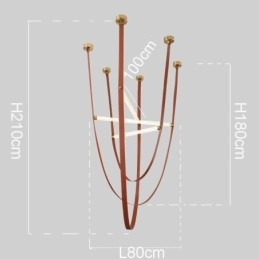 Európai függőlámpa Wabi Sabi stílusú öv dekoratív lámpa