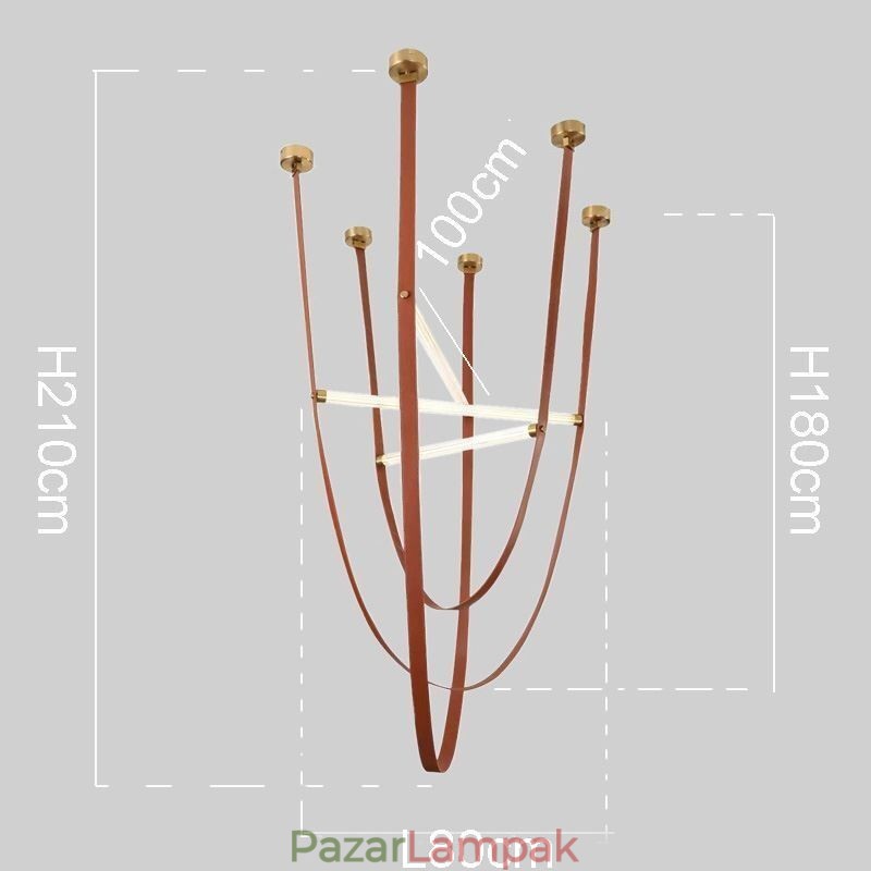 Európai függőlámpa Wabi Sabi stílusú öv dekoratív lámpa