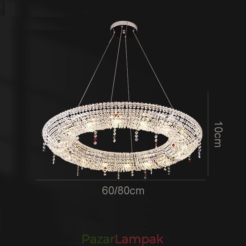 Kristály függőlámpa Modern fényű luxus mennyezeti lámpa
