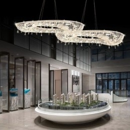 Kristály függőlámpa Modern luxus ovális mennyezeti lámpa
