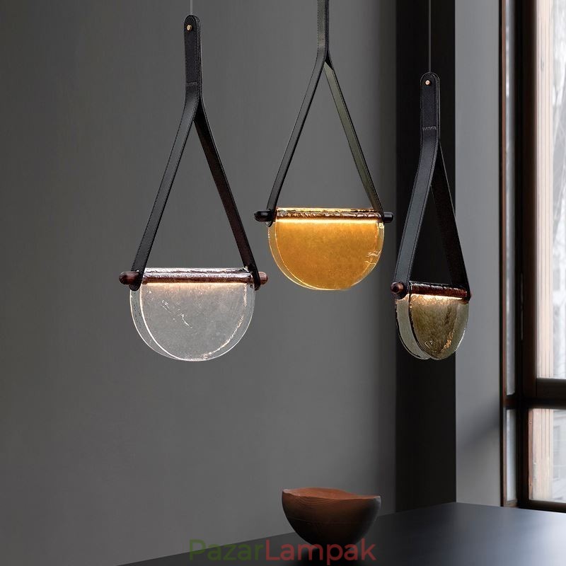 Függeszték Modern minimalista öves üveg mennyezeti lámpa
