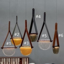 Függeszték Modern minimalista öves üveg mennyezeti lámpa