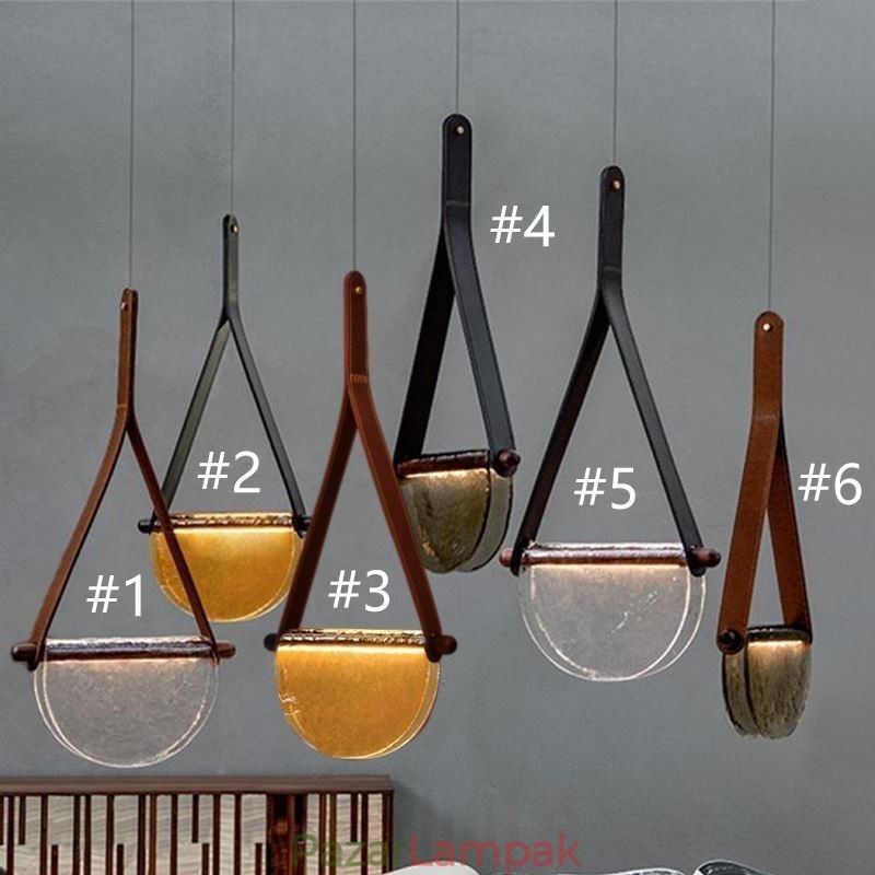 Függeszték Modern minimalista öves üveg mennyezeti lámpa