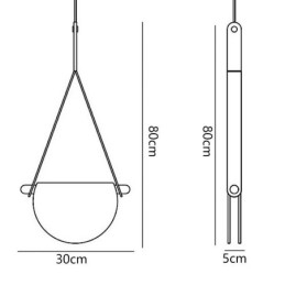 Függeszték Modern minimalista öves üveg mennyezeti lámpa