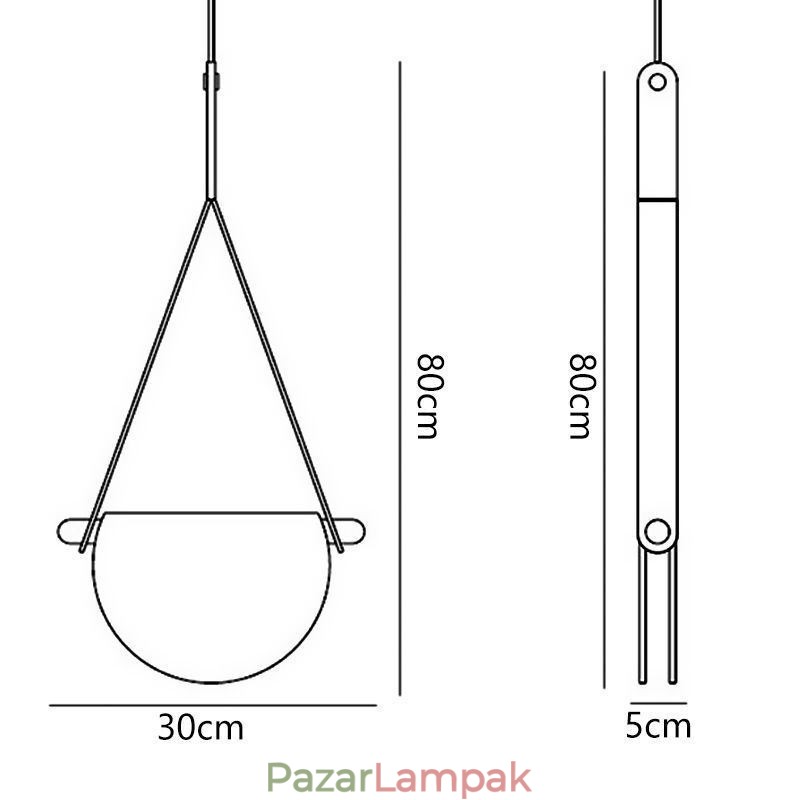 Függeszték Modern minimalista öves üveg mennyezeti lámpa
