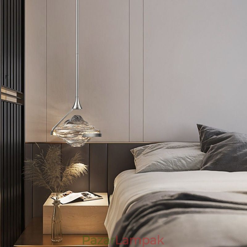 Függeszték Modern minimalista kovácsoltvas lávaüveg mennyezeti lámpa