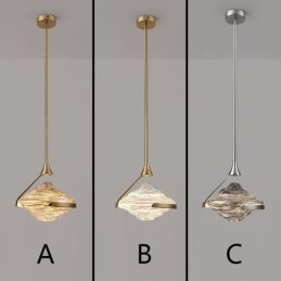 Függeszték Modern minimalista kovácsoltvas lávaüveg mennyezeti lámpa