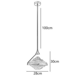 Függeszték Modern minimalista kovácsoltvas lávaüveg mennyezeti lámpa