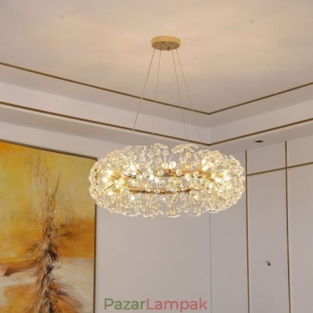 Függeszték Modern, minimalista kovácsoltvas kör alakú napvirágos mennyezeti lámpa Függeszték Modern, minimalista kovácsoltvas kör alakú napvirágos mennyezeti lámpa