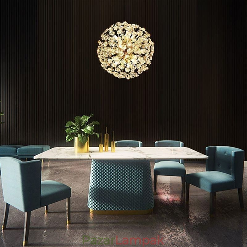 Mennyezeti lámpa Modern, minimalista, galvanizáló vas Napvirág függőlámpa