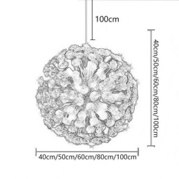 Mennyezeti lámpa Modern, minimalista, galvanizáló vas Napvirág függőlámpa