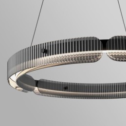 Kör függeszték 60 80cm üveg mennyezeti lámpa fokozatmentesen szabályozható távirányítóval