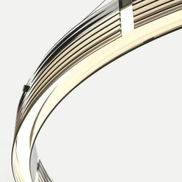 Függesztett lámpa 60 80cm kör üveg mennyezeti lámpák háromszínű fényerő