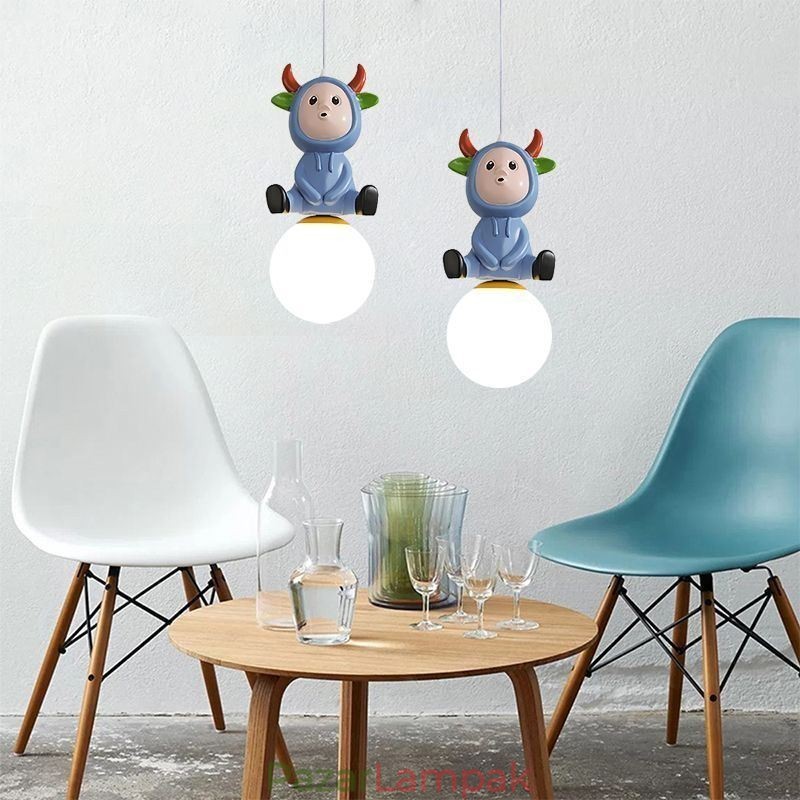Függeszték Modern minimalista G9 kovácsoltvas nyúl borjúgyanta mennyezeti lámpa