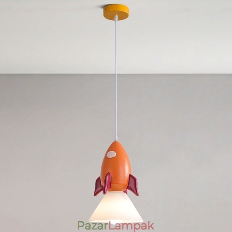 Minimalista függőlámpa Kovácsoltvas Holdraszálló kis mennyezeti lámpa