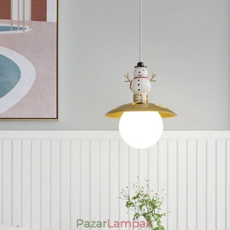 Modern függőlámpa Egyszerű G9 kovácsoltvas gyanta hóember mennyezeti lámpa